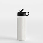 AEGEAN SIMPLE TICKING STRIPE JUTE Water Bottle Gallery Image 1
