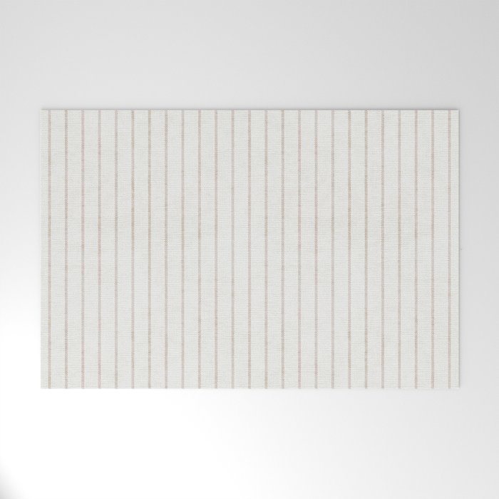  AEGEAN SIMPLE TICKING STRIPE JUTE Welcome Mat Gallery Image 1