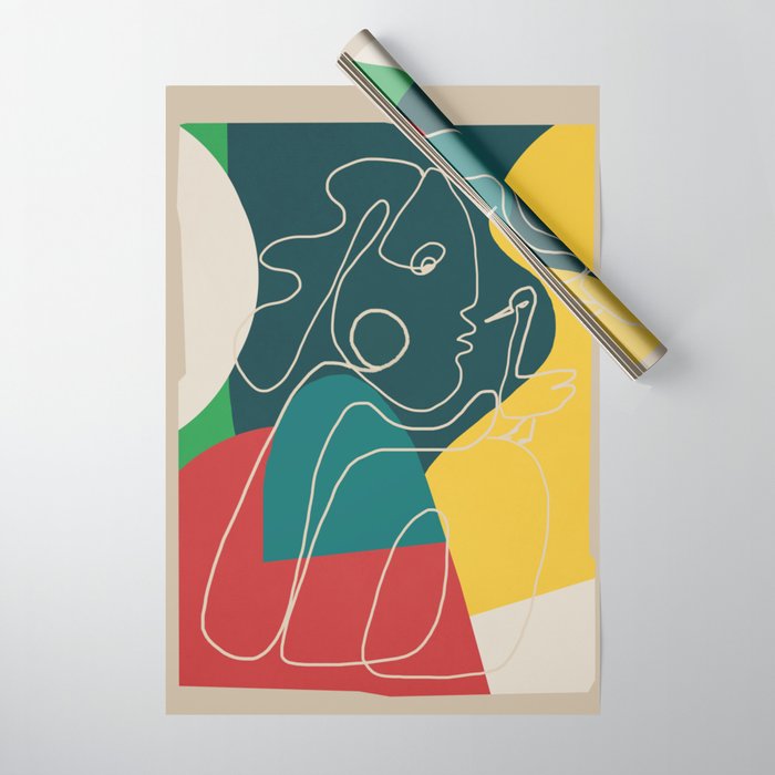 Gentle Abstract Line 6 Wrapping Paper Gallery Image 1