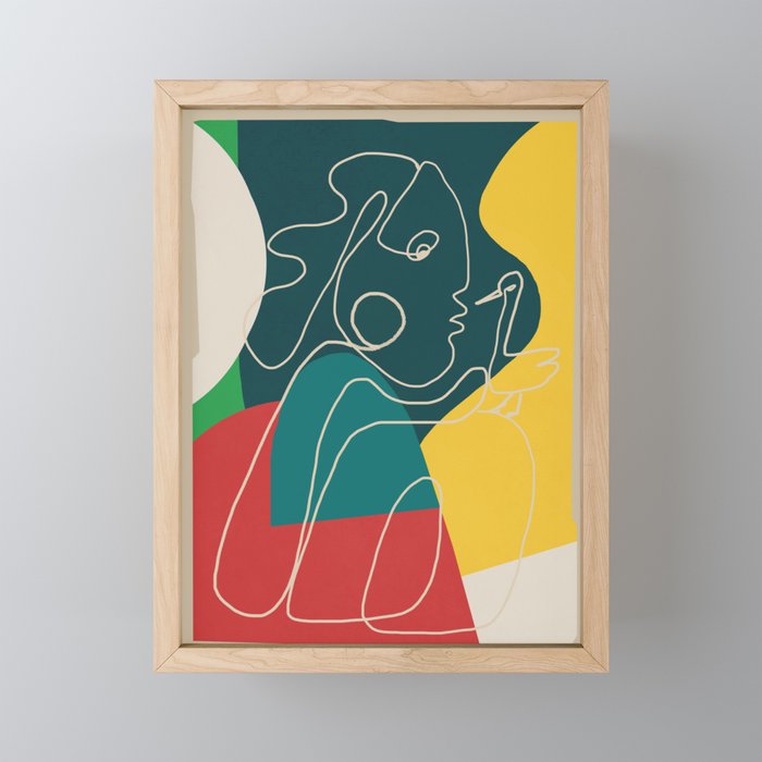 Gentle Abstract Line 6 Mini Art Print Gallery Image 1