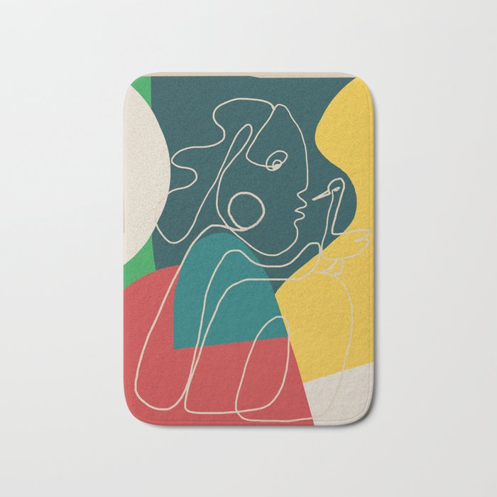 Gentle Abstract Line 6 Bath Mat Gallery Image 1