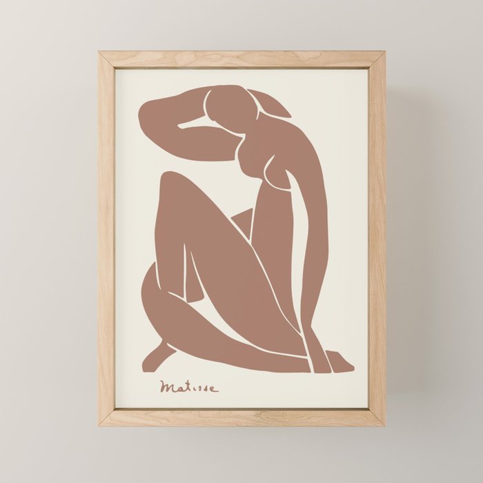 Henri Matisse - Mocha Mousse Nude II, 1952 Mini Art Print Gallery Image 1