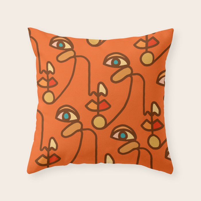 Multi Faced Sienna Throw Pillow Gallery Image 1