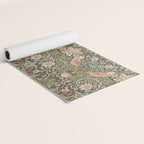 William Morris Strawberry Thief Brown Chocolate Slate Yoga Mat Gallery Image 2