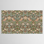 William Morris Strawberry Thief Brown Chocolate Slate Tablecloth Gallery Image 2
