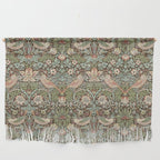 William Morris Strawberry Thief Brown Chocolate Slate Wall Hanging Gallery Image 1