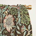William Morris Strawberry Thief Brown Chocolate Slate Window Curtain Gallery Image 2
