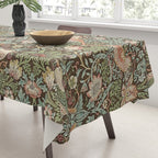 William Morris Strawberry Thief Brown Chocolate Slate Tablecloth Gallery Image 3
