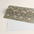 William Morris Strawberry Thief Brown Chocolate Slate Wrapping Paper Gallery Image 2