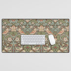 William Morris Strawberry Thief Brown Chocolate Slate Desk Mat Gallery Image 1