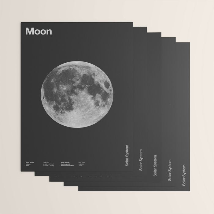 Solar System _ Moon Wrapping Paper Gallery Image 3