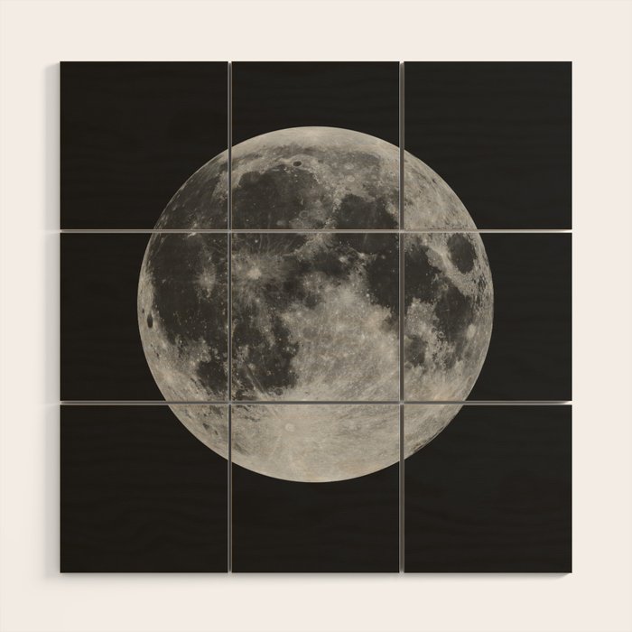 Solar System _ Moon Wood Wall Art Gallery Image 1