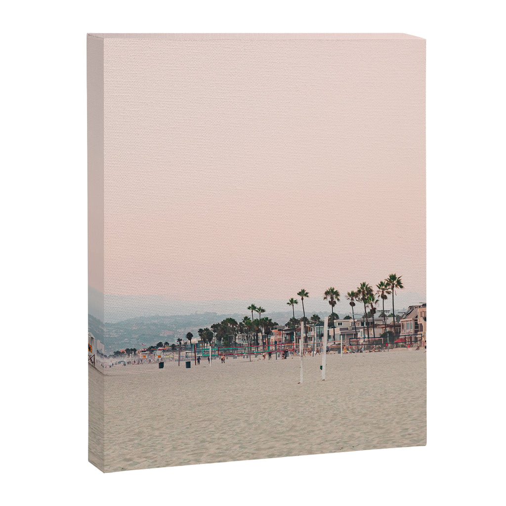 California Pink Beach Sunset Photography Canvas Print Gallery Image 6