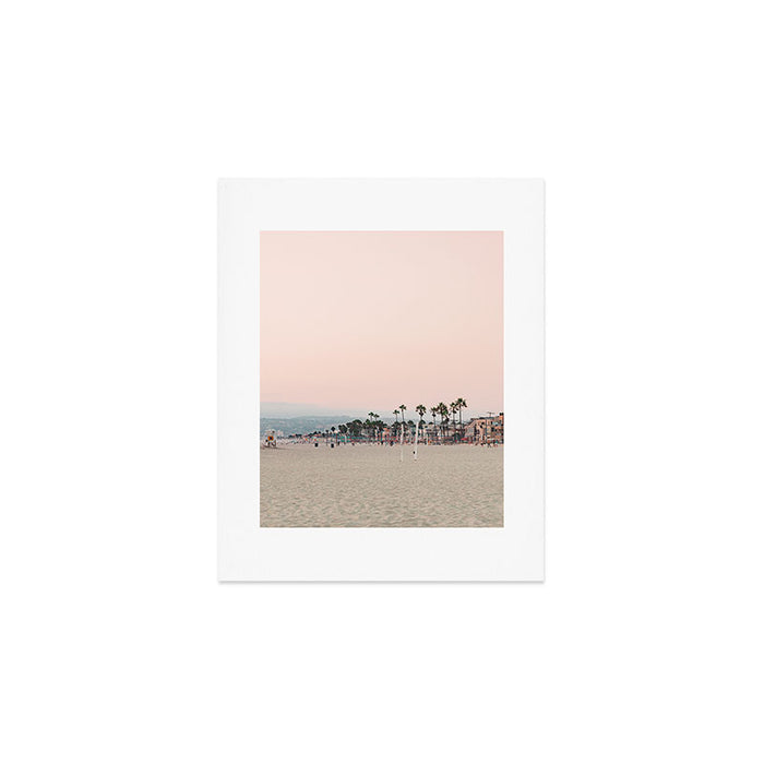 California Pink Beach Sunset Photography Art Print Gallery Image 1