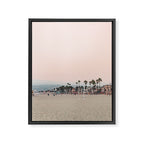 California Pink Beach Sunset Photography Framed Canvas Print Gallery Image 6