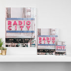 New York Radio City Sign Pink Travel Photography Canvas Print Gallery Image 3