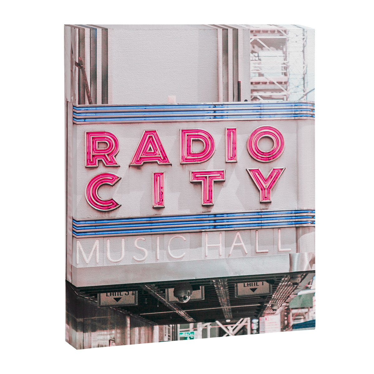 New York Radio City Sign Pink Travel Photography Canvas Print Gallery Image 6