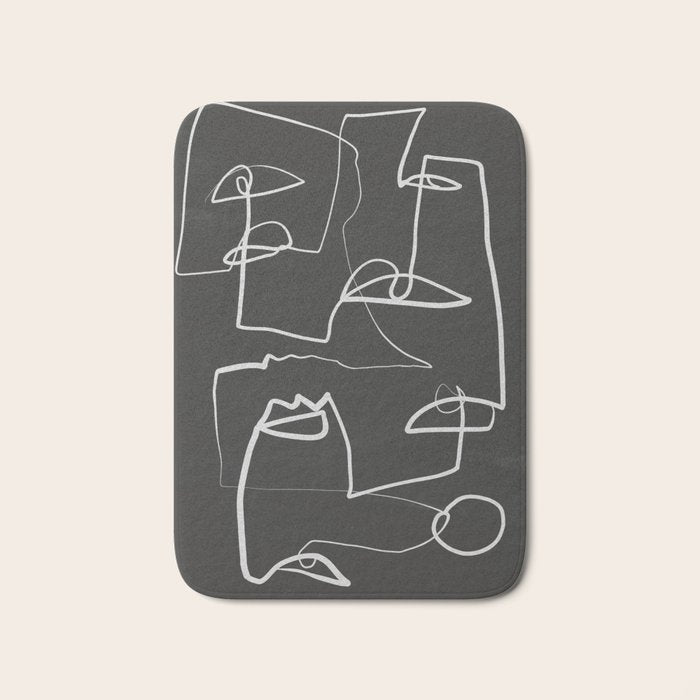 Abstract line art 12-2 Bath Mat Gallery Image 1