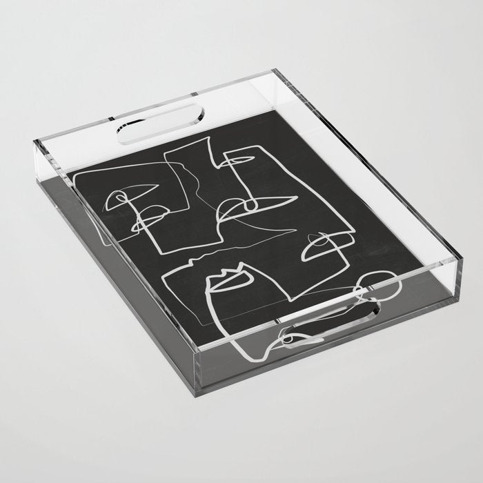 Abstract line art 12-2 Acrylic Tray Gallery Image 1