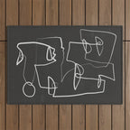 Abstract line art 12-2 Outdoor Rug Gallery Image 1