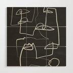 Abstract line art 12-2 Wood Wall Art Gallery Image 1