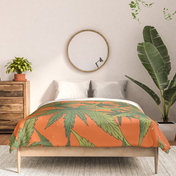 Cannabis Leaves Garden Comforter Gallery Image 3