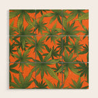 Cannabis Leaves Garden Wood Wall Art Gallery Image 1