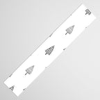 Black and white pine tree doodle art pattern Table Runner Gallery Image 3