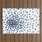 Explosion of Blue Confetti Outdoor Rug Gallery Image 1