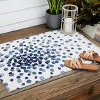 Explosion of Blue Confetti Outdoor Rug Gallery Image 2