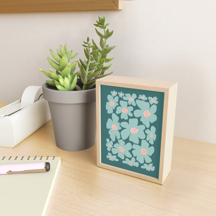 Retro Daisy - Green mood Mini Art Print Gallery Image 2