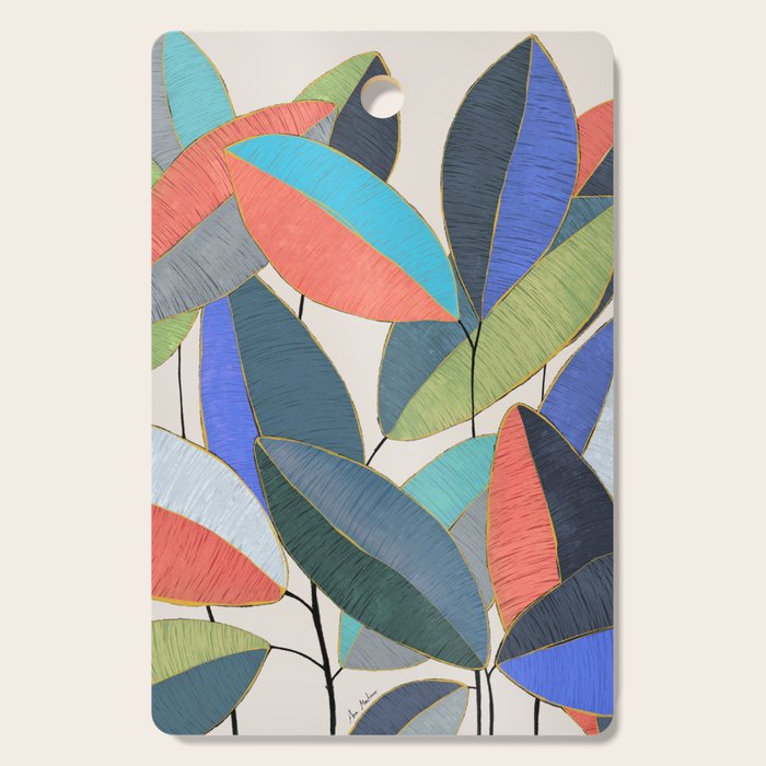 Tropical Ficus leaves #botanic Cutting Board Gallery Image 1