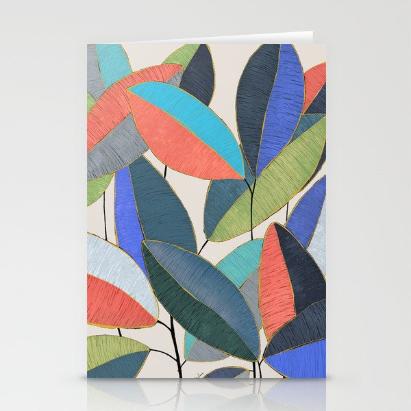 Tropical Ficus leaves #botanic Stationery Card Gallery Image 2