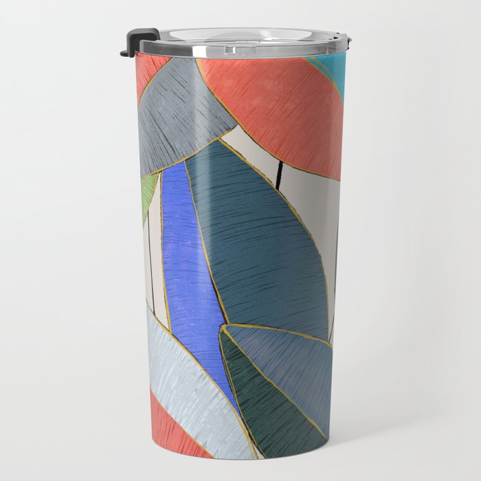 Tropical Ficus leaves #botanic Travel Mug Gallery Image 3