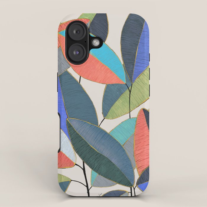 Tropical Ficus leaves #botanic iPhone Case Gallery Image 1