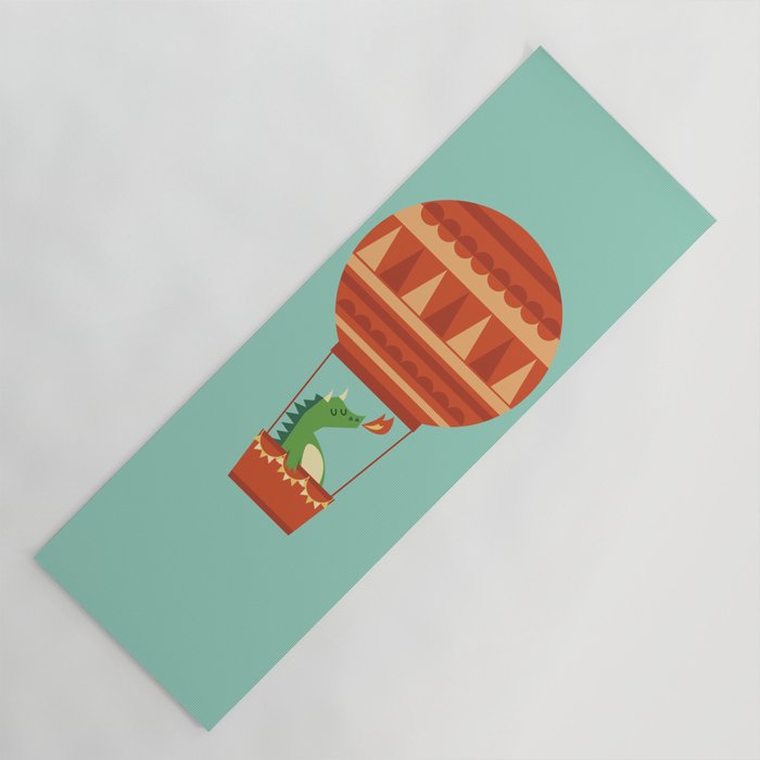 Dragon On Hot Air Balloon Yoga Mat Gallery Image 1