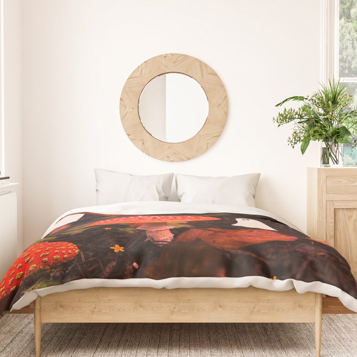 Autumn Ghost Forest Collage Duvet Cover Gallery Image 3