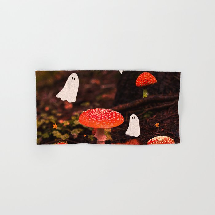 Autumn Ghost Forest Collage Bath Towel Gallery Image 1
