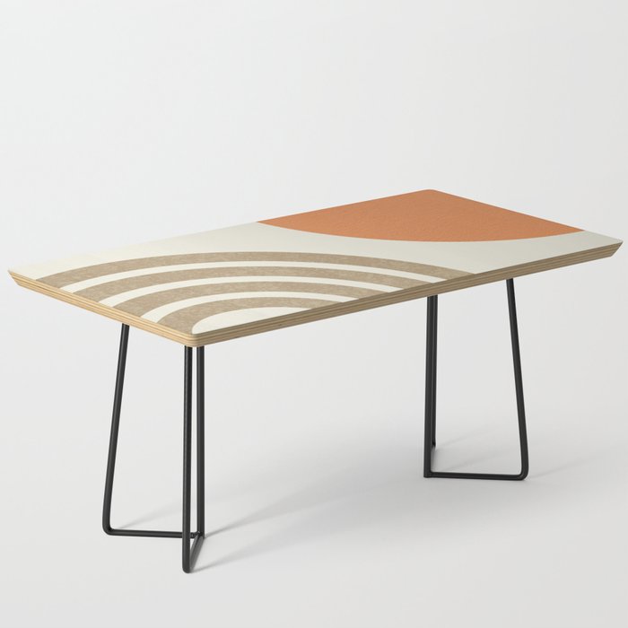 Mid-Century Modern - Orange Sun and Rainbow Coffee Table Gallery Image 1