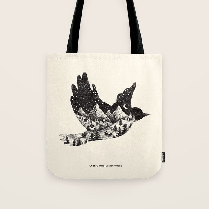 FLY INTO YOUR DREAM WORLD Tote Bag Gallery Image 1
