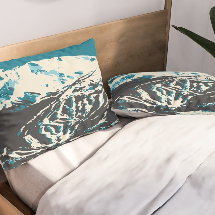 Breckenridge Vintage Ski Poster Pillow Sham Gallery Image 2