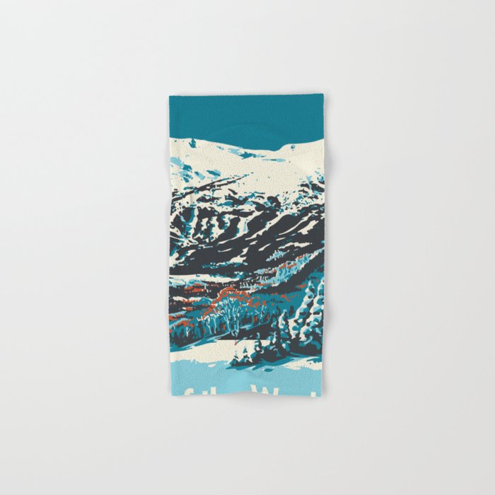 Breckenridge Vintage Ski Poster Bath Towel Gallery Image 1