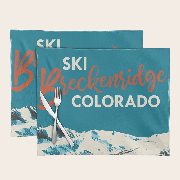 Breckenridge Vintage Ski Poster Placemat Gallery Image 1