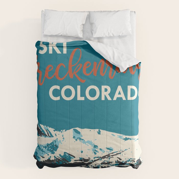 Breckenridge Vintage Ski Poster Comforter Gallery Image 6