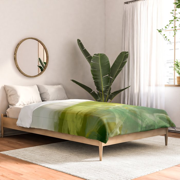 green landscape abstract art Comforter Gallery Image 2