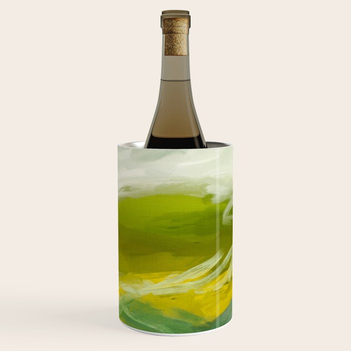 green landscape abstract art Wine Chiller Gallery Image 3