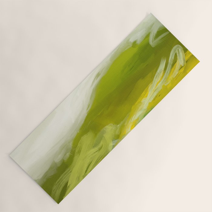 green landscape abstract art Yoga Mat Gallery Image 1