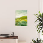 green landscape abstract art Poster Gallery Image 2