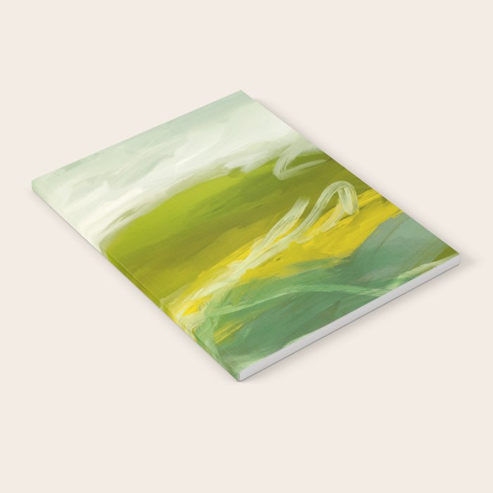green landscape abstract art Notebook Gallery Image 2