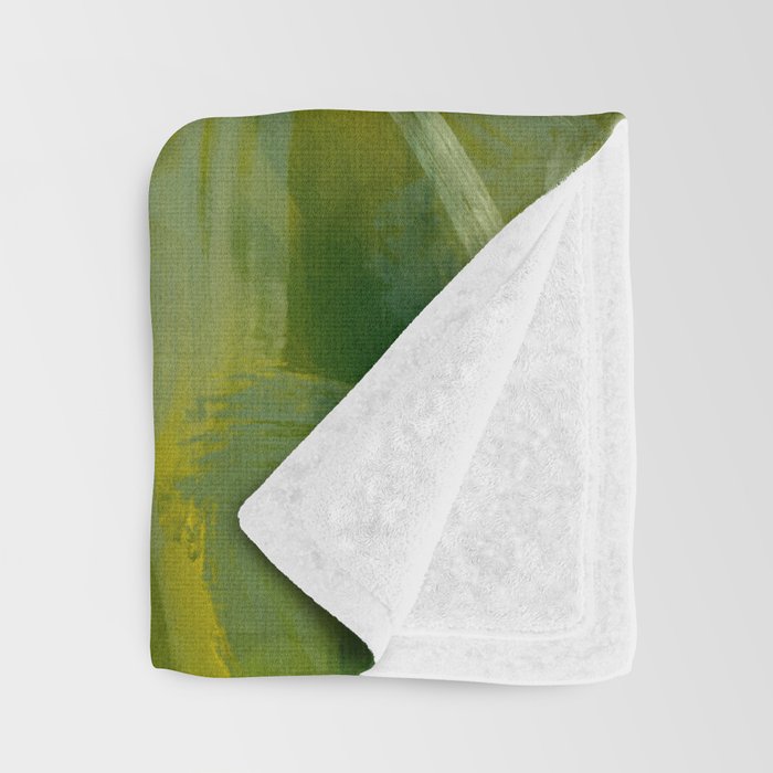 green landscape abstract art Throw Blanket Gallery Image 3